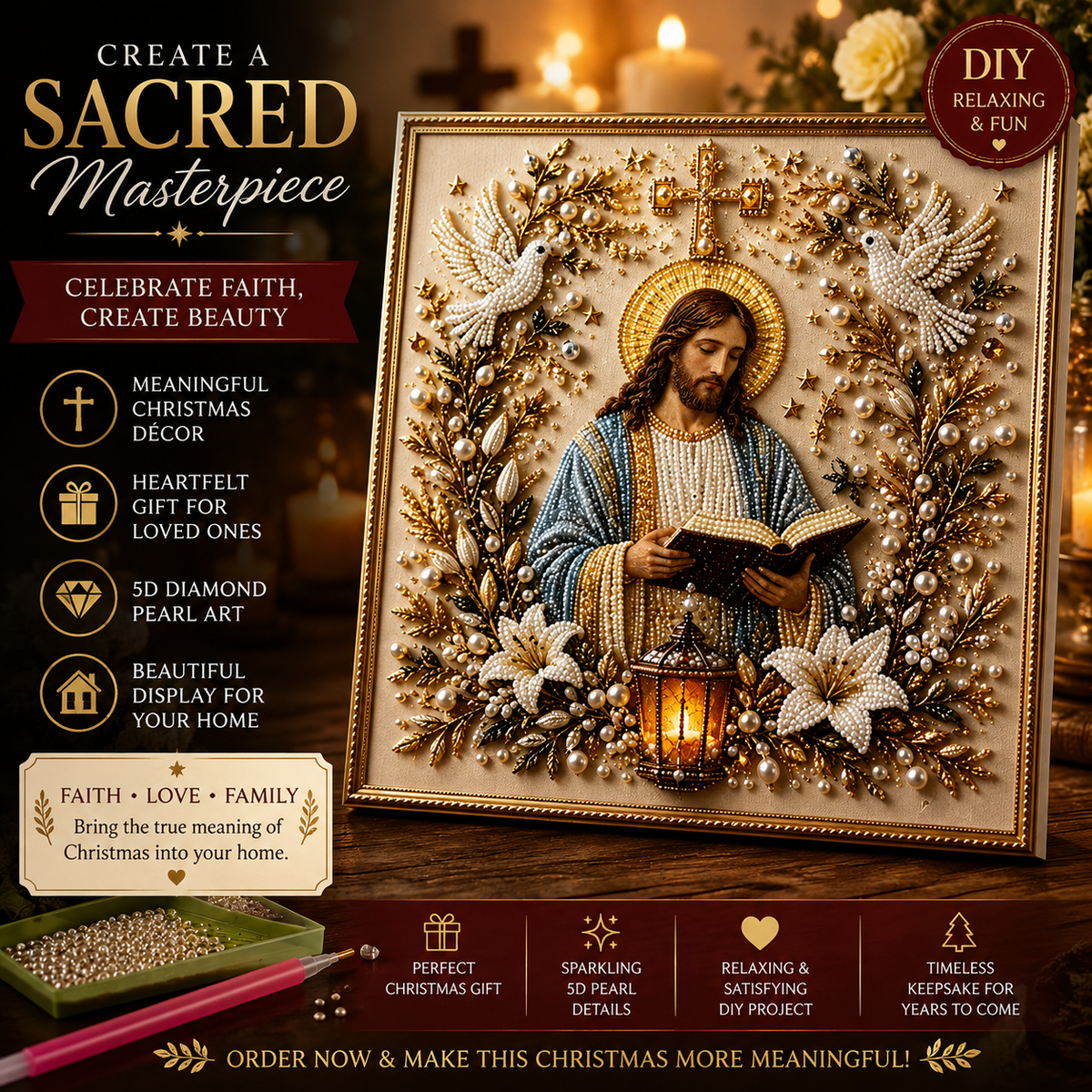 5D Nativity Diamond Painting Kit