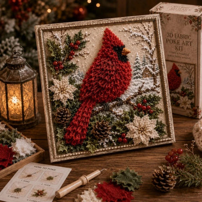 3D Christmas Fabric Poke Art Kit