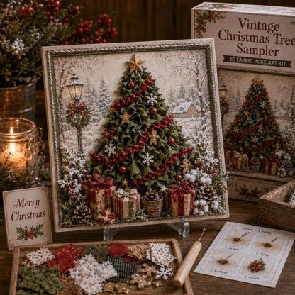 3D Christmas Fabric Poke Art Kit