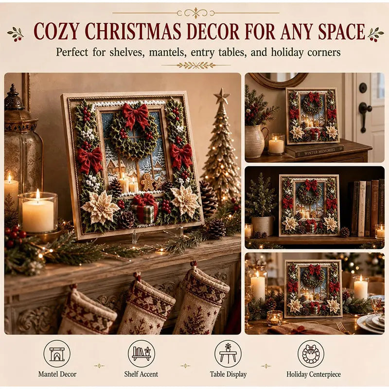 3D Christmas Fabric Poke Art Kit
