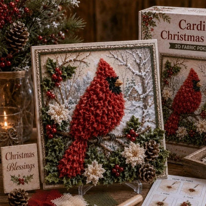 3D Christmas Fabric Poke Art Kit