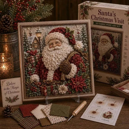 3D Christmas Fabric Poke Art Kit