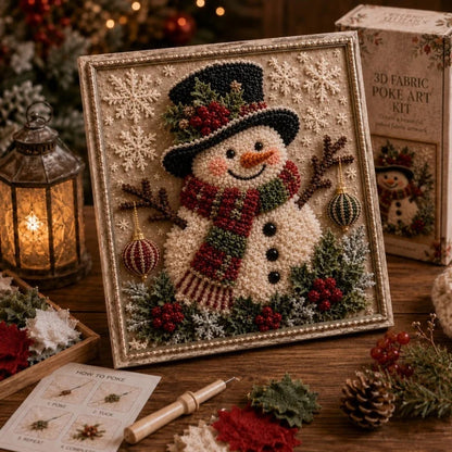 3D Christmas Fabric Poke Art Kit