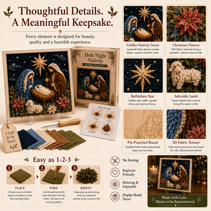 3D Christian Fabric Poke Art Kit