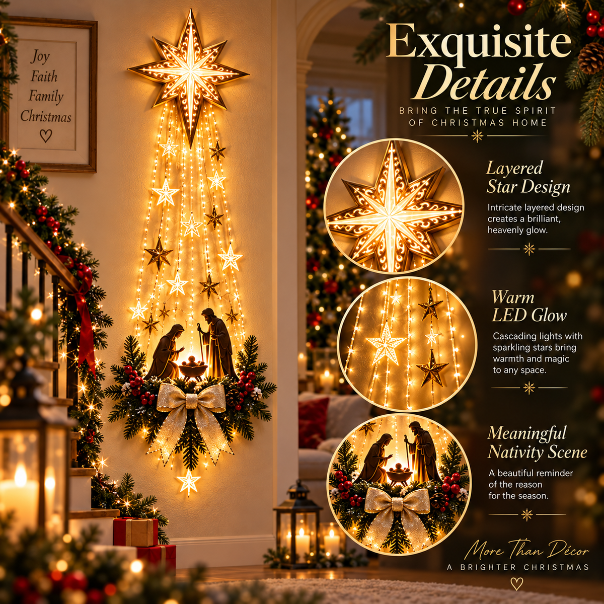 Light-emitting Birth Scene Wall Decoration