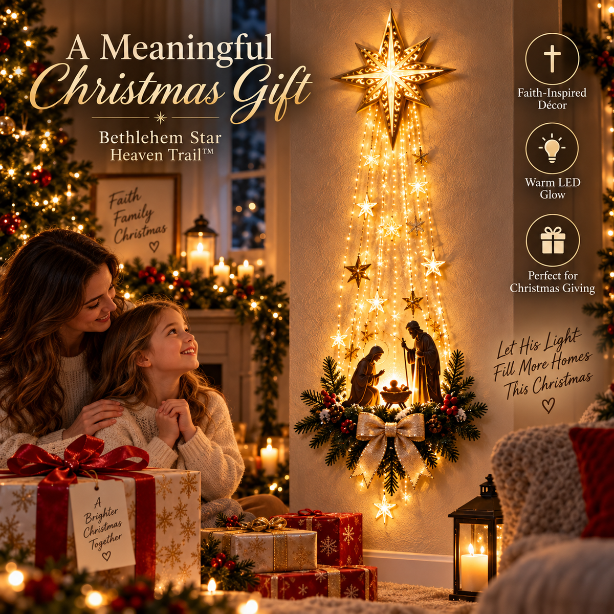 Light-emitting Birth Scene Wall Decoration
