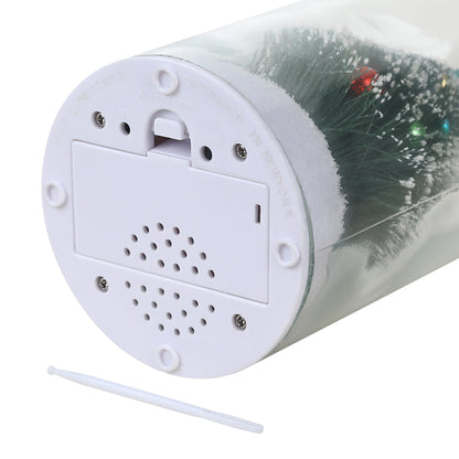 Recorder base and speaker inside the Christmas tree bottle