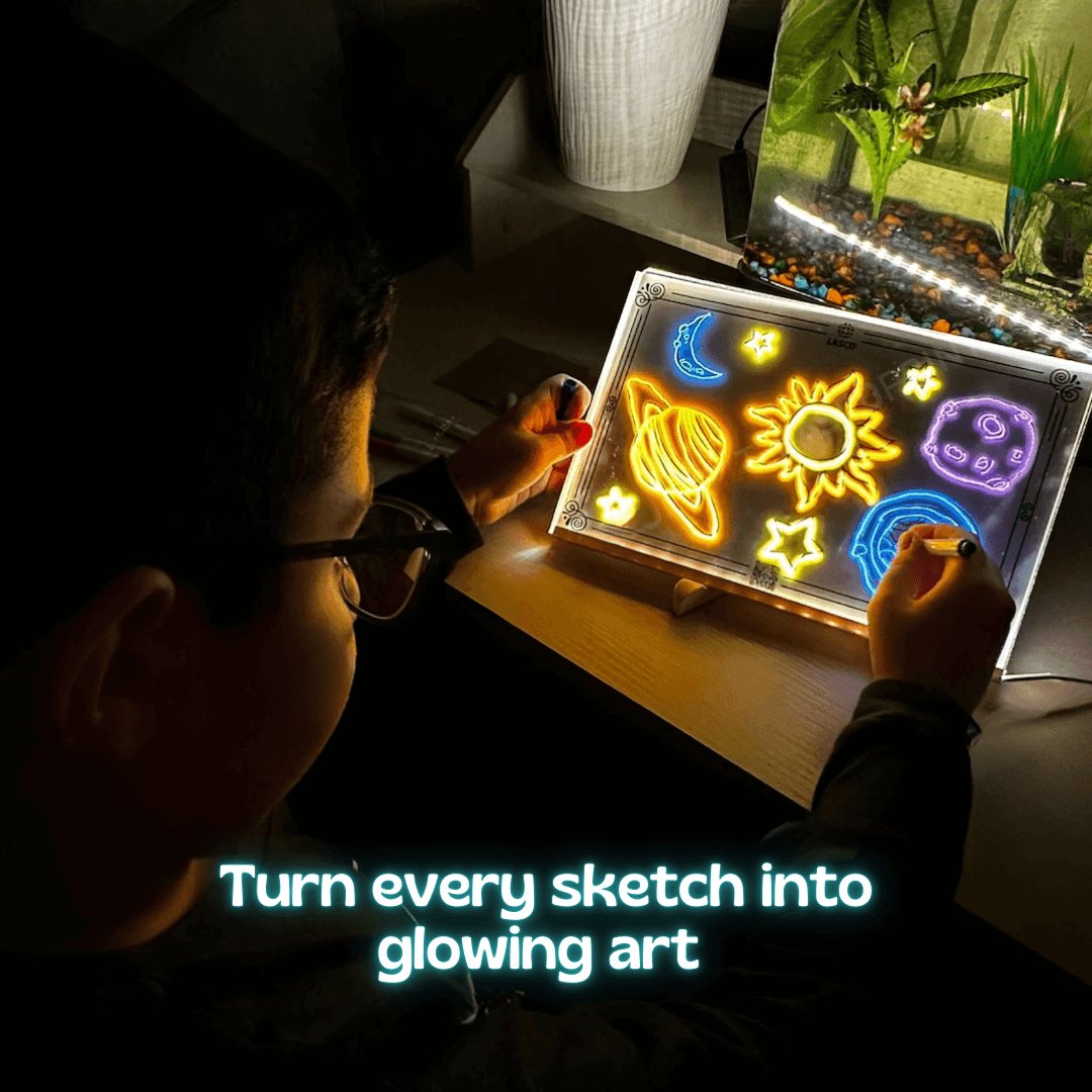 Turn every sketch into glowing art on the LED drawing board