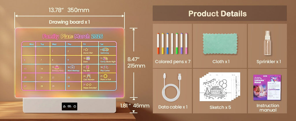LED drawing board product details and specifications