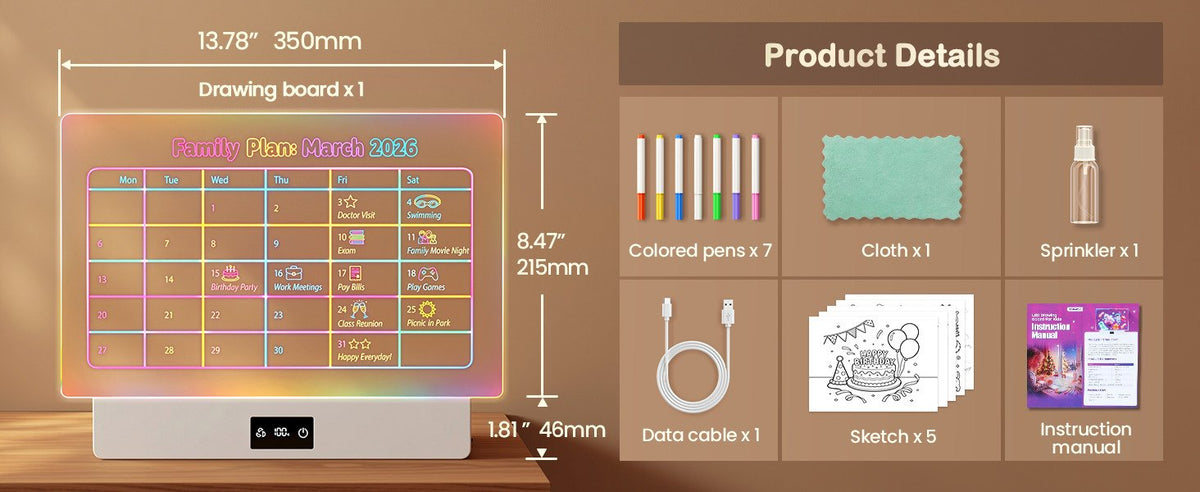 LED drawing board product details and specifications