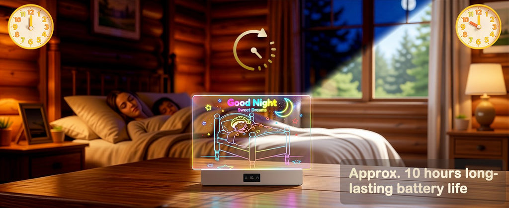 Rechargeable LED drawing board with 10 hours of battery life