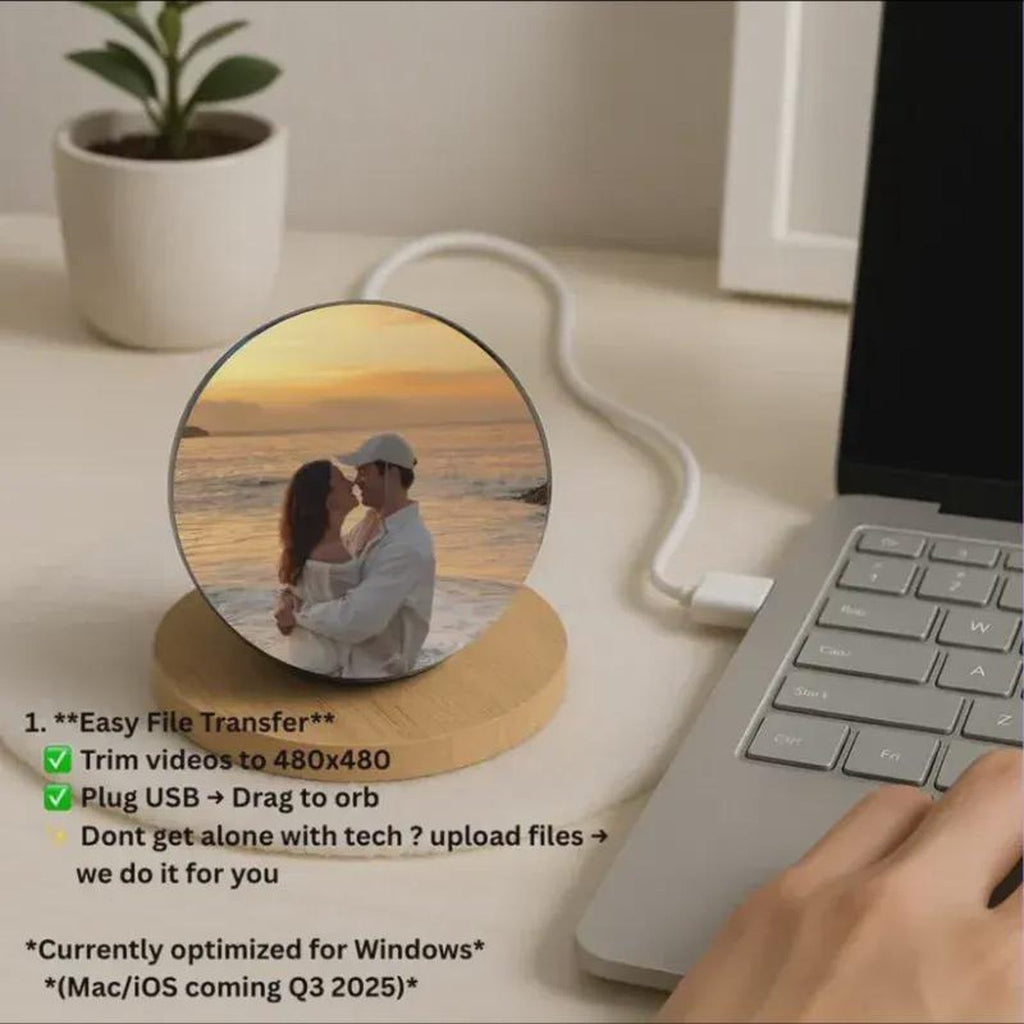Personalized photo video globe keepsake gift