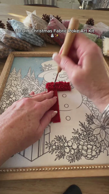 3D Christmas Fabric Poke Art Kit