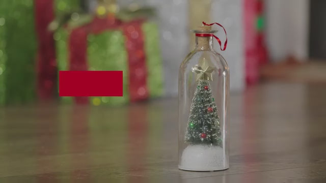 Record-a-Message Christmas Tree in a Bottle – Voice Keepsake Ornament