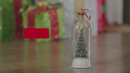 Record-a-Message Christmas Tree in a Bottle – Voice Keepsake Ornament